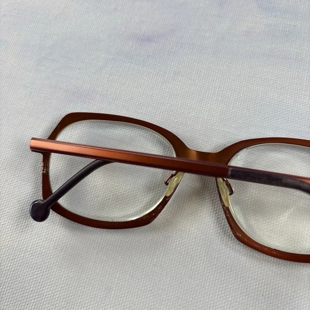Vintage LA Eyeworks Drive In 869 Eyeglasses Frames Titanium in Copper